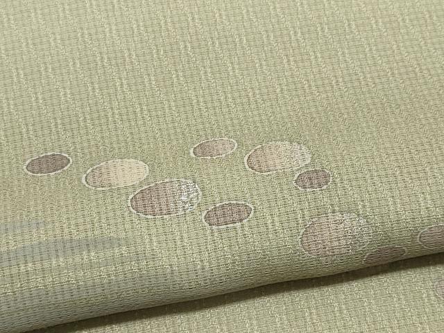 平和屋着物＊夏物　訪問着　紗　石畳文　銀彩　正絹　逸品　CABI6441ou
