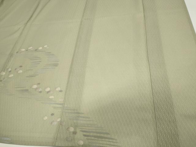 平和屋着物＊夏物　訪問着　紗　石畳文　銀彩　正絹　逸品　CABI6441ou