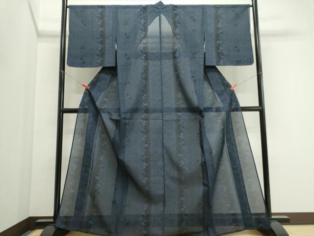 平和屋着物＊夏物　大島紬　夏大島　蔦の葉間道　証紙付き　正絹　逸品　未使用　CABI6442ou