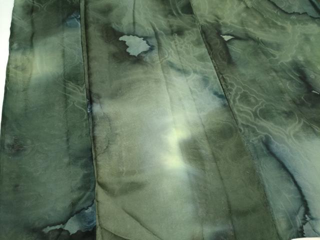 平和屋着物＊夏物　小紋　草花紋紗　霞文　暈し染め　さが美扱い　正絹　逸品　CABI6443ou