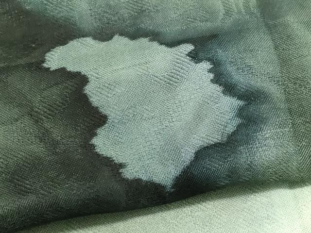 平和屋着物＊夏物　小紋　草花紋紗　霞文　暈し染め　さが美扱い　正絹　逸品　CABI6443ou