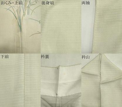 平和屋着物＊夏物　訪問着　友禅　絽　草花文　正絹　逸品　CABI6444ou