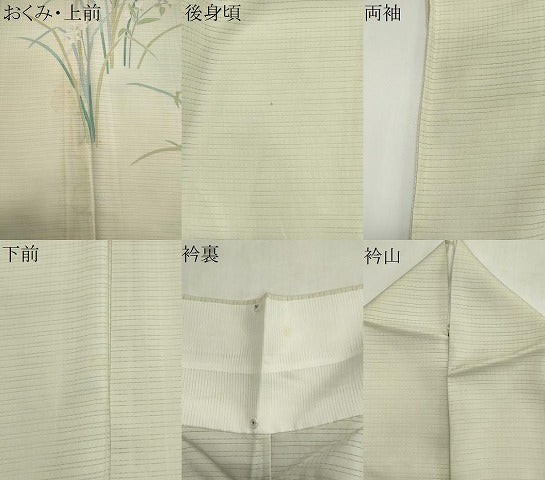 平和屋着物＊夏物　訪問着　友禅　絽　草花文　正絹　逸品　CABI6444ou