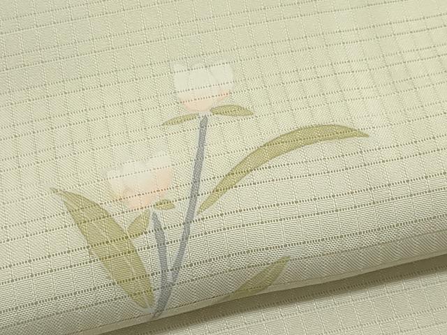 平和屋着物＊夏物　訪問着　友禅　絽　草花文　正絹　逸品　CABI6444ou