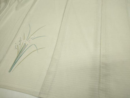 平和屋着物＊夏物　訪問着　友禅　絽　草花文　正絹　逸品　CABI6444ou