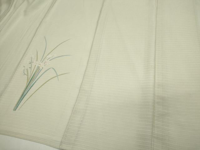 平和屋着物＊夏物　訪問着　友禅　絽　草花文　正絹　逸品　CABI6444ou