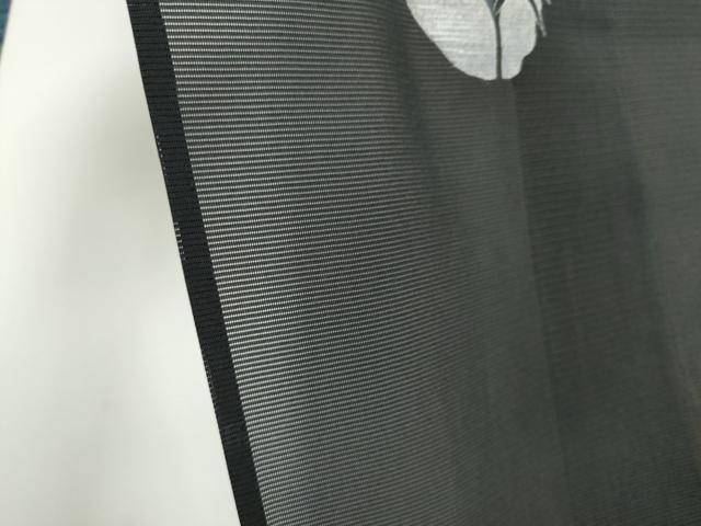 平和屋着物＊夏物　訪問着　作家物　絽　吉祥草花文　蛍暈し　黒地　正絹　逸品　CABI6448ou