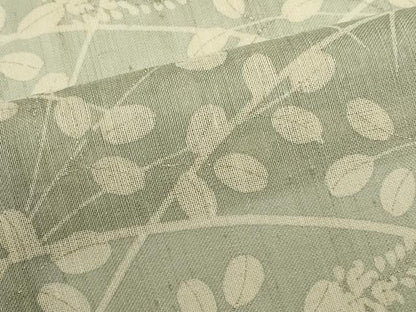 平和屋着物＊夏物　訪問着　生紬　紗　草花文　金糸　正絹　逸品　CABI6449ou