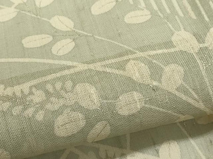 平和屋着物＊夏物　訪問着　生紬　紗　草花文　金糸　正絹　逸品　CABI6449ou