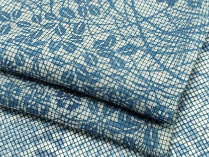 平和屋着物＊夏物　小紋・浴衣兼用　絹紅梅　草花文　絹綿　逸品　CABI6451ou