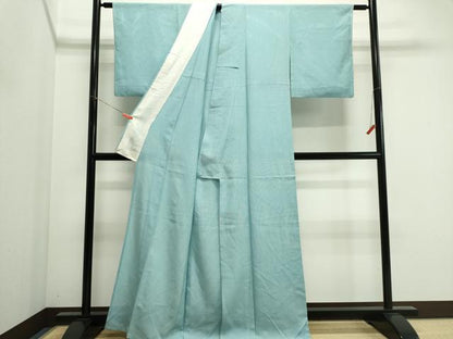 平和屋着物＊夏物　色無地　縦絽　瓶覗色　正絹　逸品　CABI6457ou