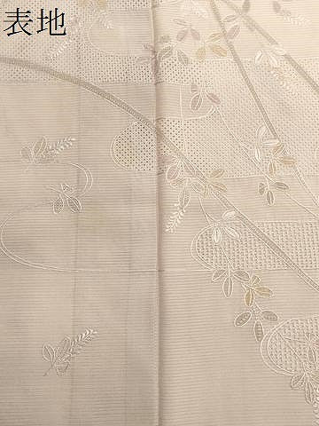 平和屋着物＊夏物　中国三大刺繍　スワトウ刺繍　訪問着　絽　雪輪草花文　銀糸　正絹　逸品　CABI6458ou