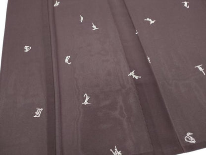 平和屋着物＊夏物　小紋　紗　文字文　正絹　逸品　CABI6462ou