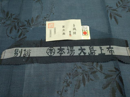 平和屋着物＊夏物　東郷織物謹製　本場大島紬　夏大島　160亀甲　草花文　永江明夫作　証紙付き　正絹　逸品　未使用　CABI6468ou