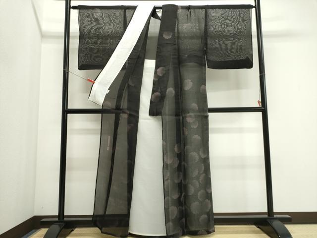 平和屋着物＊夏物　二代目 川村久太郎　訪問着　紗紬　雪輪文　正絹　逸品　CABI6469ou