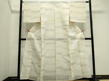 平和屋着物＊夏物　紗紬　横段文　正絹　逸品　未使用　CABI6471ou