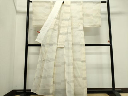 平和屋着物＊夏物　紗紬　横段文　正絹　逸品　未使用　CABI6471ou