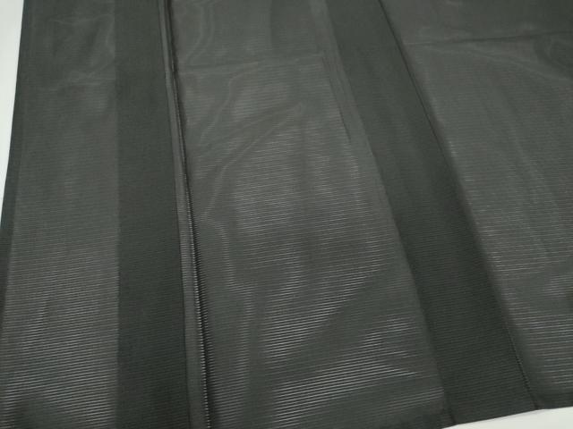 平和屋着物＊夏物　男性　色無地　絽　黒色　黒地　洗える着物　CABI6473ou