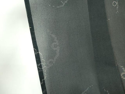 平和屋着物＊夏物　本場大島紬　夏大島　雪輪文　黒地　正絹　逸品　CABI6474ou