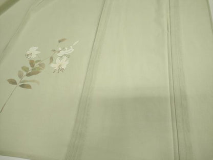平和屋着物＊夏物　訪問着　絽　枝花文　金彩　ロング丈　正絹　逸品　CABI6475ou