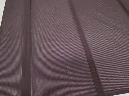 平和屋着物＊夏物　色無地　縦絽　似せ紫色　正絹　逸品　CABI6477ou