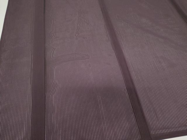 平和屋着物＊夏物　色無地　縦絽　似せ紫色　正絹　逸品　CABI6477ou