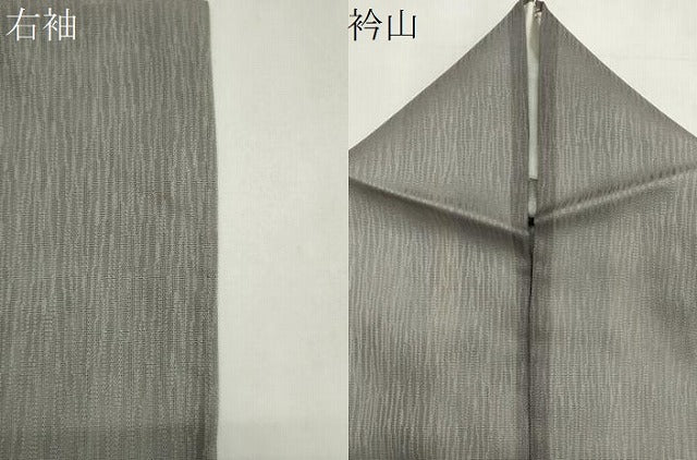 平和屋着物＊夏物　小紋　紗　間道　正絹　逸品　CABI6484ou
