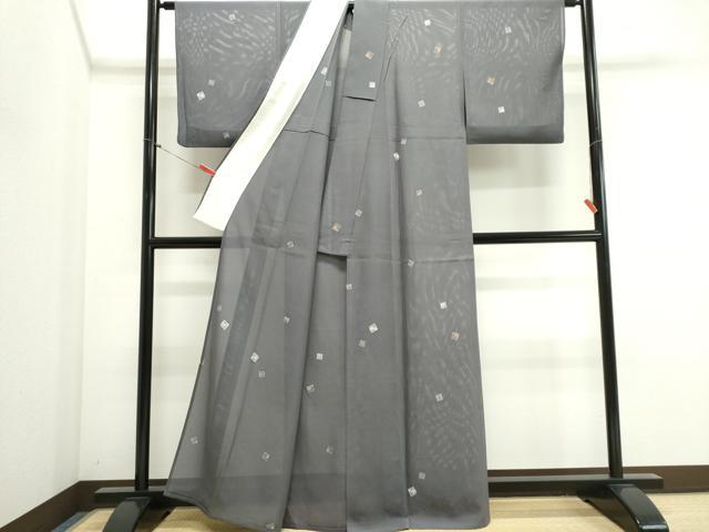 平和屋着物＊夏物　東京の老舗呉服問屋　菱一　小紋　絽　あやね格路　伊と幸　反端付き　正絹　逸品　CABI6485ou