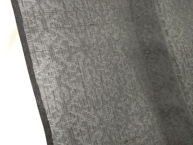 平和屋着物＊夏物 色無地 草花紋紗 黒色 正絹 逸品 CABI6492ou