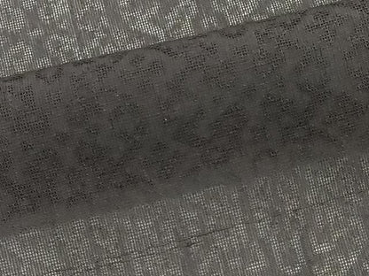 平和屋着物＊夏物 色無地 草花紋紗 黒色 正絹 逸品 CABI6492ou
