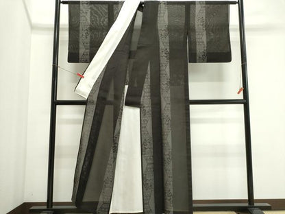 平和屋着物＊夏物　本場大島紬　夏大島　壁画文様　正絹　逸品　CABI6497ou