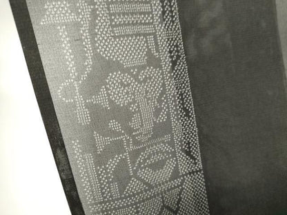 平和屋着物＊夏物　本場大島紬　夏大島　壁画文様　正絹　逸品　CABI6497ou