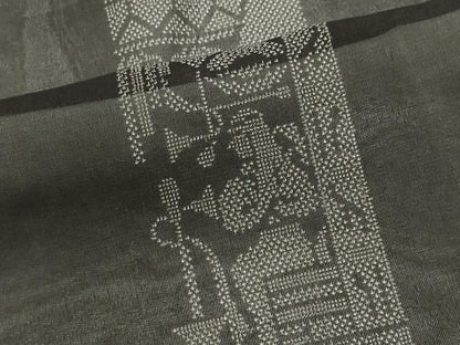 平和屋着物＊夏物　本場大島紬　夏大島　壁画文様　正絹　逸品　CABI6497ou