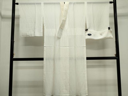 平和屋着物＊夏物　長襦袢　絽　生成り色　五泉　反端付き　正絹　逸品　CABI6505ou
