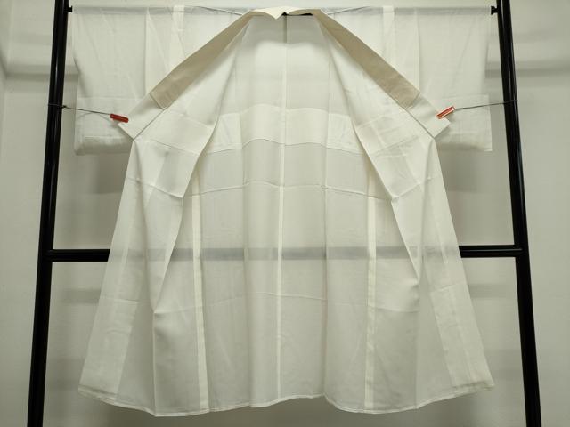 平和屋着物＊夏物　長襦袢　絽　生成り色　五泉　反端付き　正絹　逸品　CABI6505ou