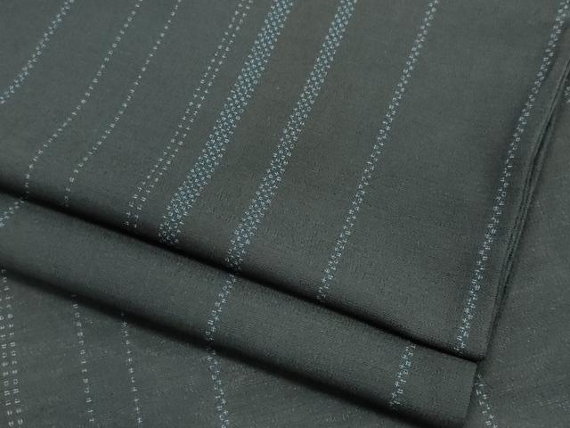平和屋着物＊夏物　紗紬　縞　正絹　逸品　CABI6507ou