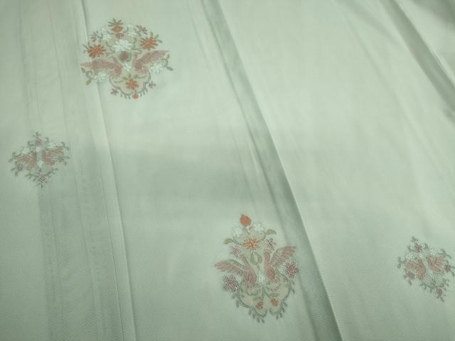 平和屋着物＊夏物　中国三大刺繍　スワトウ刺繍　総刺繍　訪問着　絽　花鳥文　正絹　逸品　未使用　CABI6517ou