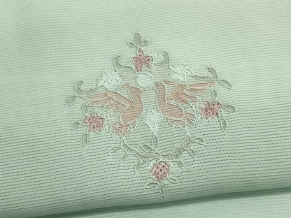平和屋着物＊夏物　中国三大刺繍　スワトウ刺繍　総刺繍　訪問着　絽　花鳥文　正絹　逸品　未使用　CABI6517ou