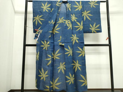 平和屋着物＊夏物　本場小千谷ちぢみ　舞葉文　逸品　CABI6520ou