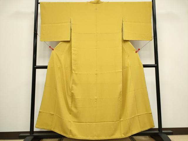 平和屋着物■上質な色無地　芥子色　やまと誂製　正絹　逸品　CABI6522ou
