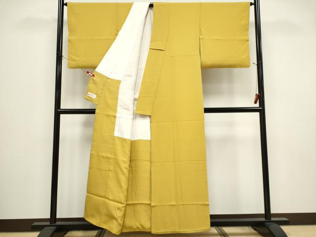 平和屋着物■上質な色無地　芥子色　やまと誂製　正絹　逸品　CABI6522ou