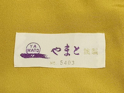 平和屋着物■上質な色無地　芥子色　やまと誂製　正絹　逸品　CABI6522ou