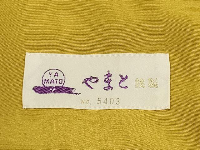 平和屋着物■上質な色無地　芥子色　やまと誂製　正絹　逸品　CABI6522ou