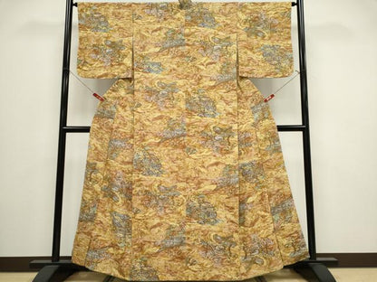 平和屋着物■上質な小紋　風景文　正絹　逸品　CABI6524ou