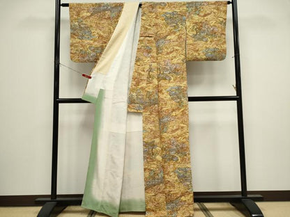 平和屋着物■上質な小紋　風景文　正絹　逸品　CABI6524ou
