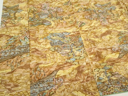 平和屋着物■上質な小紋　風景文　正絹　逸品　CABI6524ou