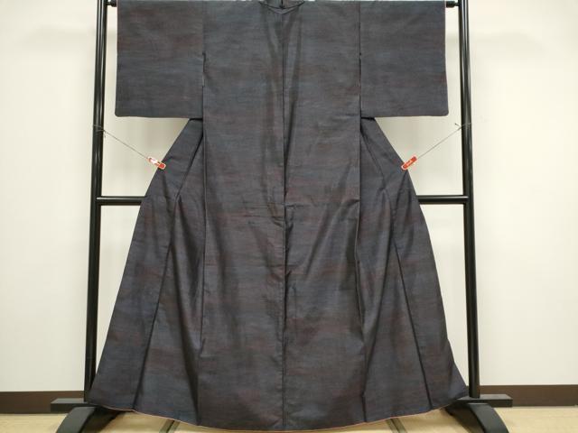 平和屋着物■本場縞大島紬　霞文　証紙付き　正絹　逸品　CABI6526ou