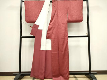 平和屋着物■上質な小紋　杢目絞り　正絹　逸品　CABI6529ou
