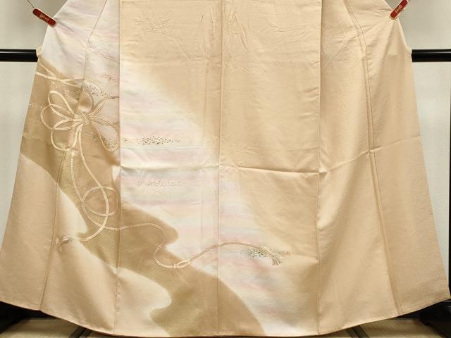 平和屋着物■訪問着　駒刺繍　結び紐文　a5jjy1808x　金銀彩　正絹　逸品　CABI6530ou
