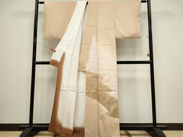 平和屋着物■訪問着　駒刺繍　結び紐文　a5jjy1808x　金銀彩　正絹　逸品　CABI6530ou
